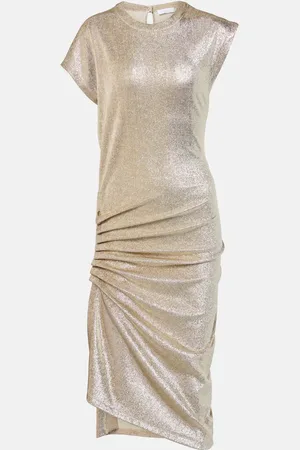 Paco rabanne Vestido midi asimétrico y drapeado