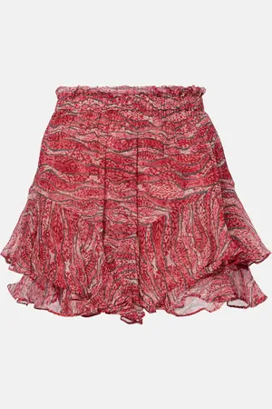 Marant Etoile Shorts Sornel con volantes estampados