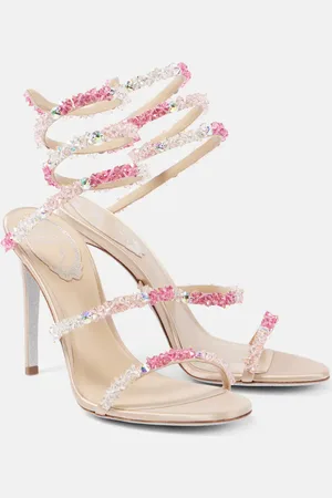RENE CAOVILLA Sandalias Cinderella de piel con cristales