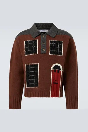 J.W.Anderson Polo House de lana en intarsia