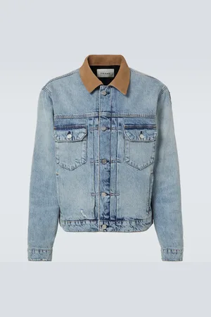 Frame Chaqueta de denim con ante
