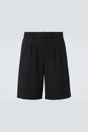 COMMAS Shorts de algodón y lana jaspeados