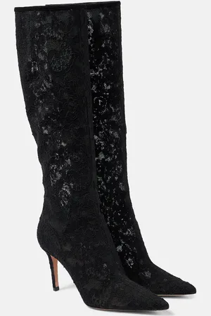 Gianvito Rossi Botas altas Claudia 85 de encaje