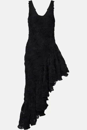 ROTATE Vestido midi floral con volantes