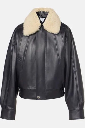 Bottega Veneta Chaqueta de piel con borrego
