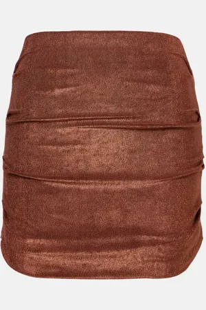 Jade Swim Minifalda Thea de felpa fruncida