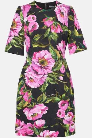 Dolce & Gabbana Vestido corto en jacquard de algodón