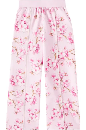 MONNALISA Pantalones anchos de jersey floral
