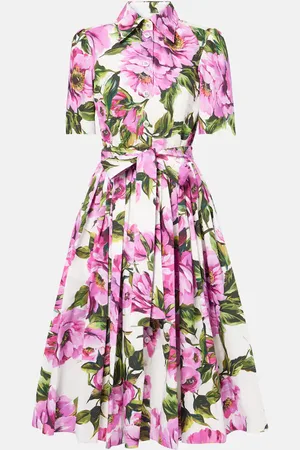 Dolce & Gabbana Vestido midi de algodón floral