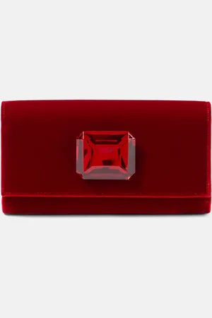 Gianvito Rossi Clutch Jaipur Mini de terciopelo