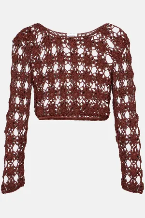 ANNA KOSTUROVA Crop top Bella de croché de algodón