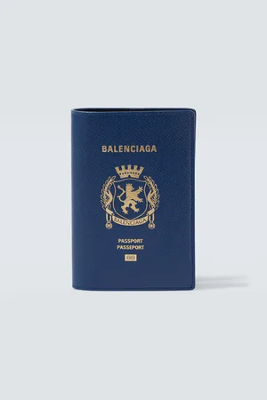 Balenciaga Funda para pasaporte de piel estampada