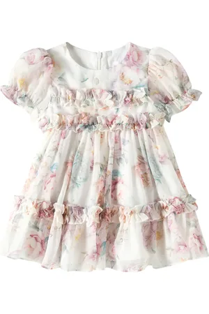 PATACHOU Bebé - vestido de tul floral con volantes