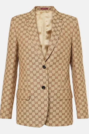 Gucci Blazer de lona GG