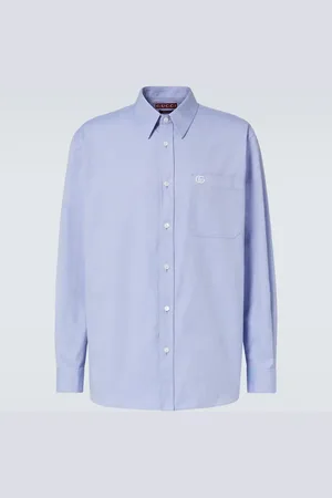 Gucci Camisa oxford de algodón con GG