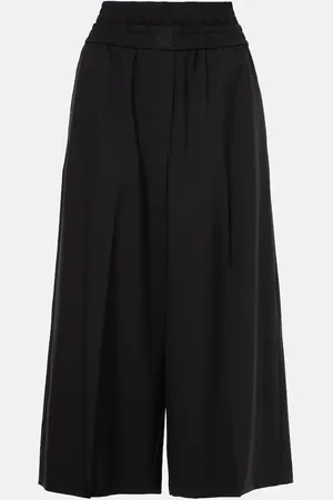 Loewe Pantalones anchos cropped de lana