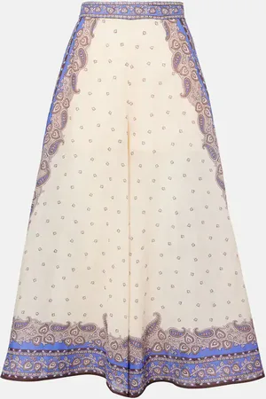 ZIMMERMANN Culottes Maxine de ramio con paisley