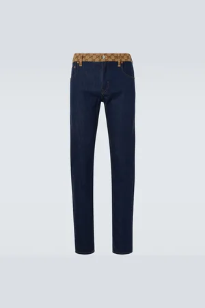 Gucci Jeans tapered de lona GG de tiro medio