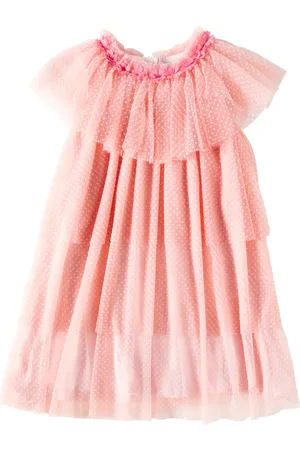 PATACHOU Vestido de tul con lunares y volantes