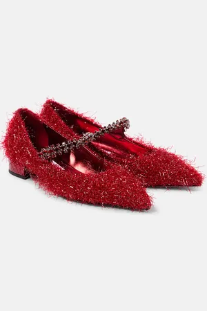 Jimmy Choo Bailarinas Mary Jane Bing con oropel