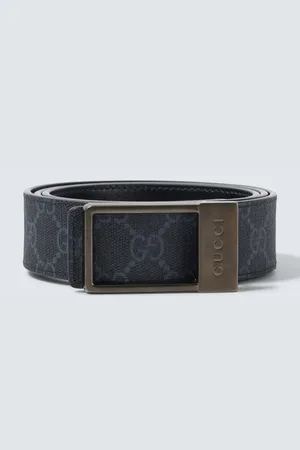 Gucci Cinturón reversible de lona GG y piel