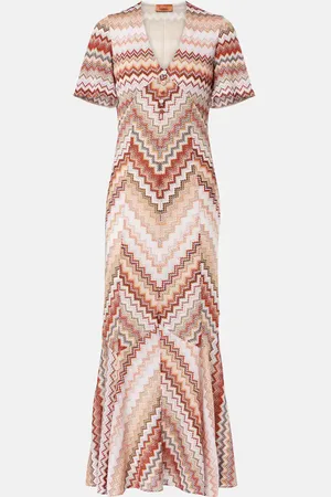 Missoni Vestido largo de lamé en zigzag
