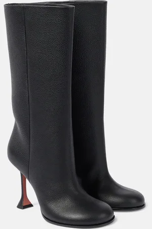 Amina Muaddi Botas altas Liya 95 de piel