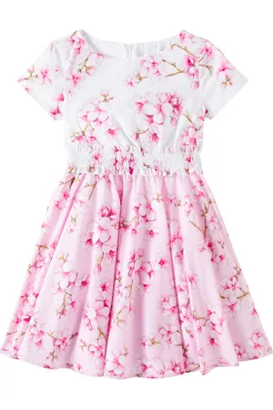 MONNALISA Vestido de algodón estampado