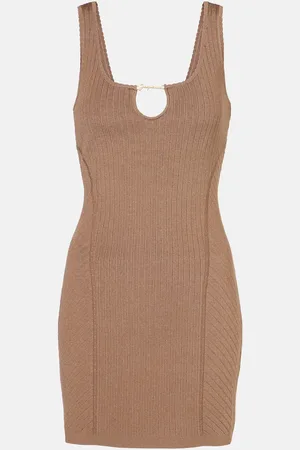 Jacquemus Vestido corto acanalado Sierra de punto
