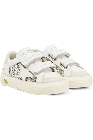 Golden Goose Zapatillas May School de piel con glitter