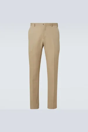 BRIONI Pantalones rectos Pienza de lino y algodón