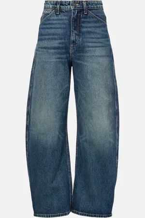 NILI LOTAN Jeans barrel Otis de tiro alto