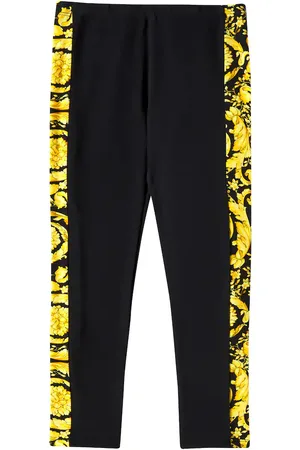 VERSACE Leggings de jersey de mezcla de algodón