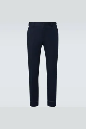 BRIONI Pantalones rectos Pienza de lino y algodón