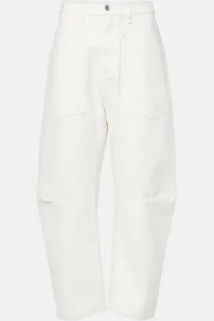 NILI LOTAN Jeans barrel Shon de tiro alto
