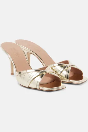 MALONE SOULIERS Mules Perla 70 de piel grabada