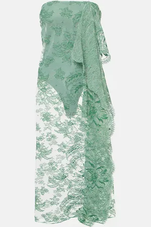 CHRISTOPHER ESBER Vestido midi de encaje floral
