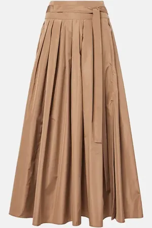 Max Mara Falda larga plisada Gea de tafetán