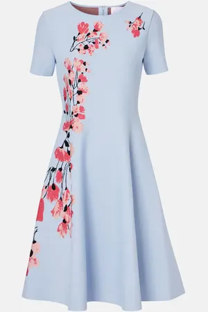 Carolina Herrera Vestido midi en jacquard floral