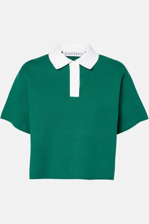 J.W.Anderson Polo de cachemir y algodón cropped