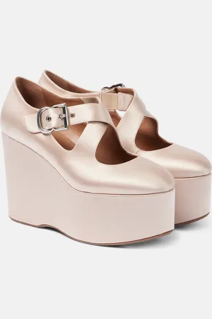 Alaïa Alaïa Bailarinas con plataforma 110 de satén
