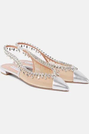 Aquazzura Salones Temptation Crystal de malla
