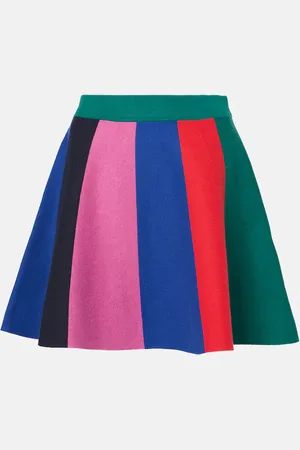 J.W.Anderson Minifalda de algodón y cachemir colorblock