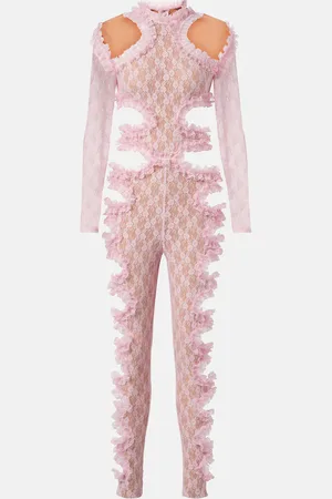 Self-Portrait X Christopher Kane mono de encaje con aberturas