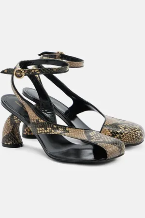 DRIES VAN NOTEN Sandalias de piel estampadas