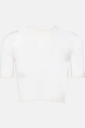 Alaïa Alaïa Top cropped de cachemir