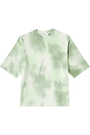 Il gufo Camiseta en mezcla de algodón tie-dye
