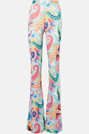Etro Pantalones flared de tiro alto