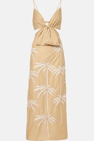 JOHANNA ORTIZ Vestido midi Sea Swirl con lazada