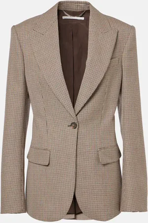 Stella McCartney Blazer de lana virgen a cuadros